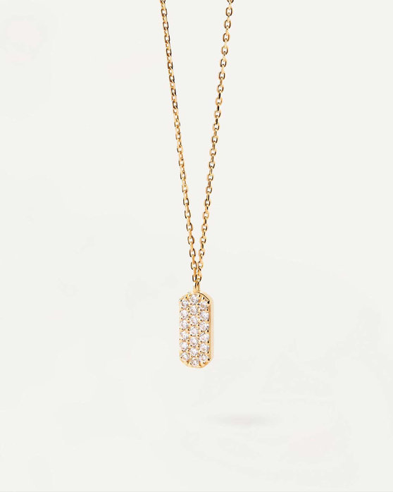 PDPAOLA Carry-Overs Icy Gold Necklace made of 18ct-Gold-Plated Sterling Silver