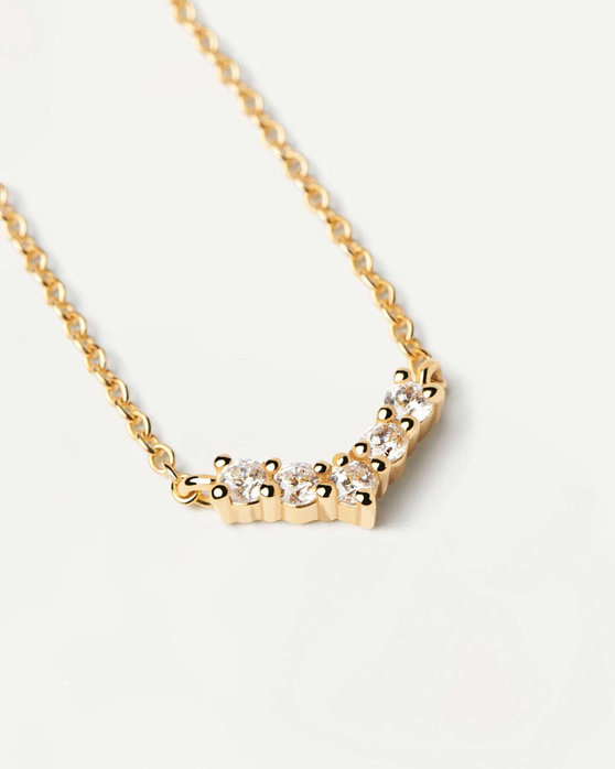 Κολιέ PDPAOLA Carry-Overs Mini Crown Gold Necklace από επιχρυσωμένο (18Κ) Ασήμι 925