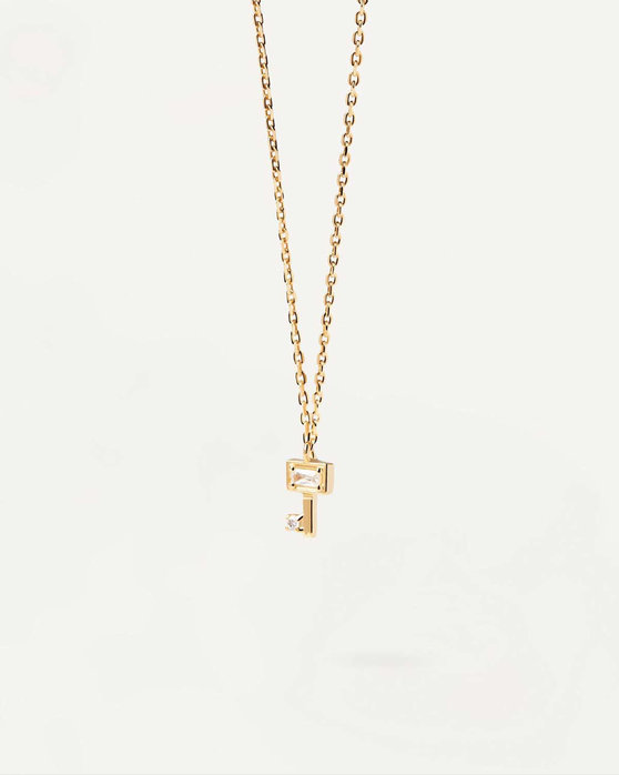 PDPAOLA Carry-Overs Key Gold Necklace made of 18ct-Gold-Plated Sterling Silver