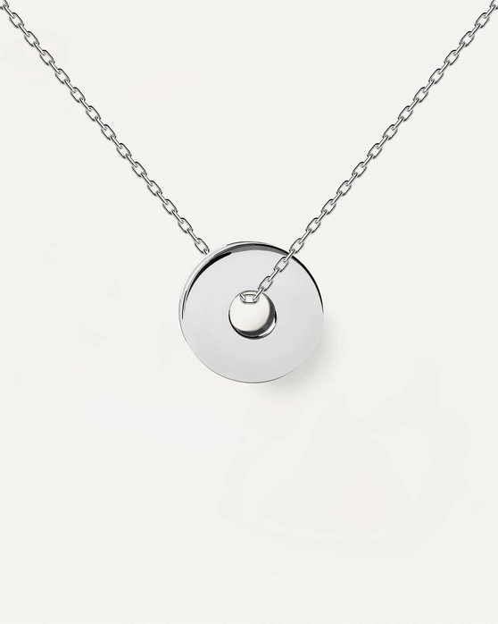 PDPAOLA Carry Overs SS Atlas Silver Necklace made of Rhodium-Plated Sterling Silver
