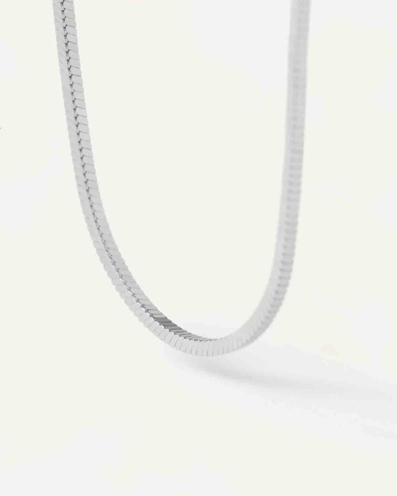 PDPAOLA Carry Overs SS Snake Silver Necklace made of Rhodium-Plated Sterling Silver