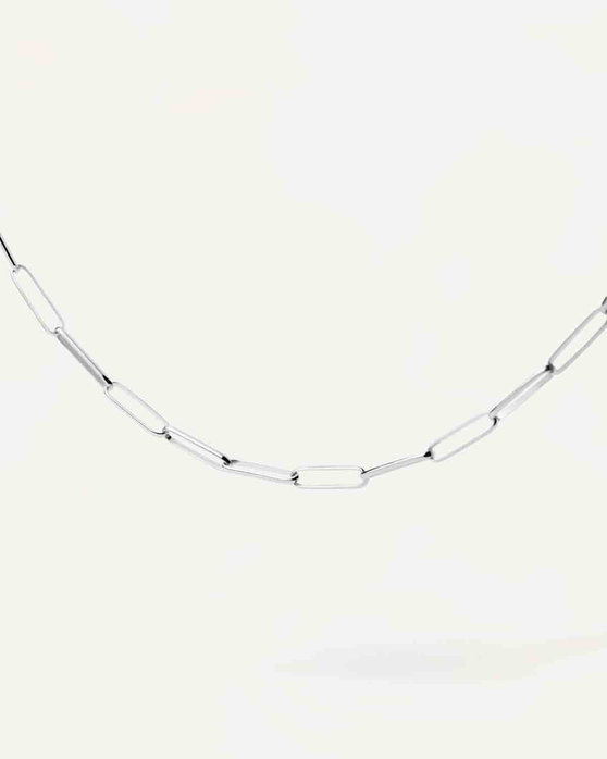 Κολιέ PDPAOLA Carry-Overs Big Statement Chain Silver Necklace από επιροδιωμένο Ασήμι 925