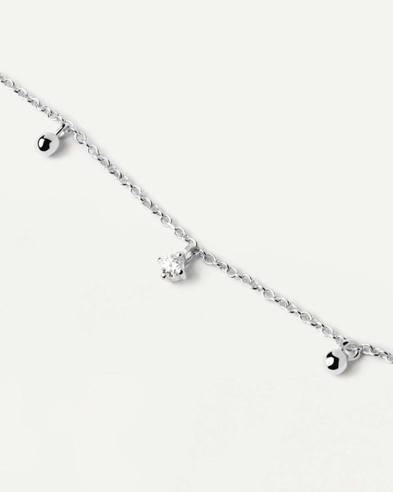 PDPAOLA Carry-Overs Miami Silver Chain Necklace made of Rhodium-Plated Sterling Silver