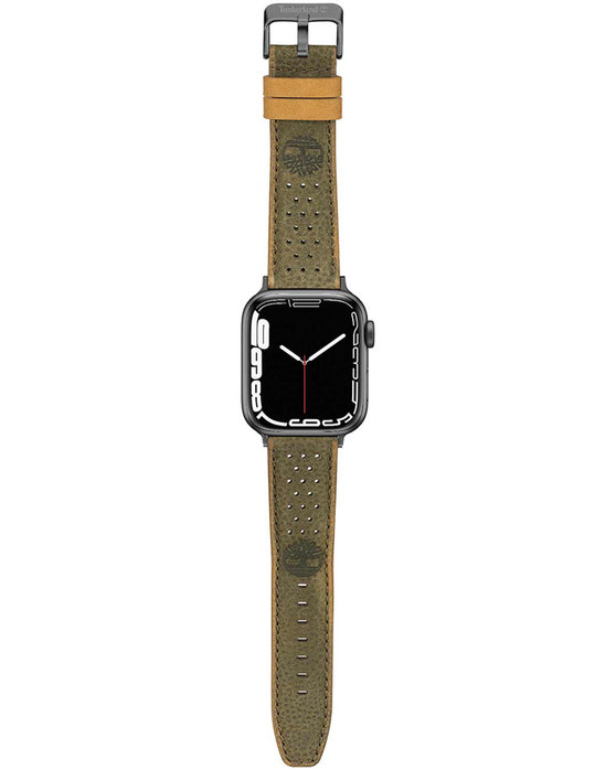 TIMBERLAND Daintree Khaki Leather Smart Strap Replacement for Smartwatches (22 mm)