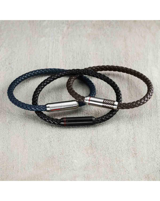 SECTOR Bandy Stainless Steel and Leather Bracelet