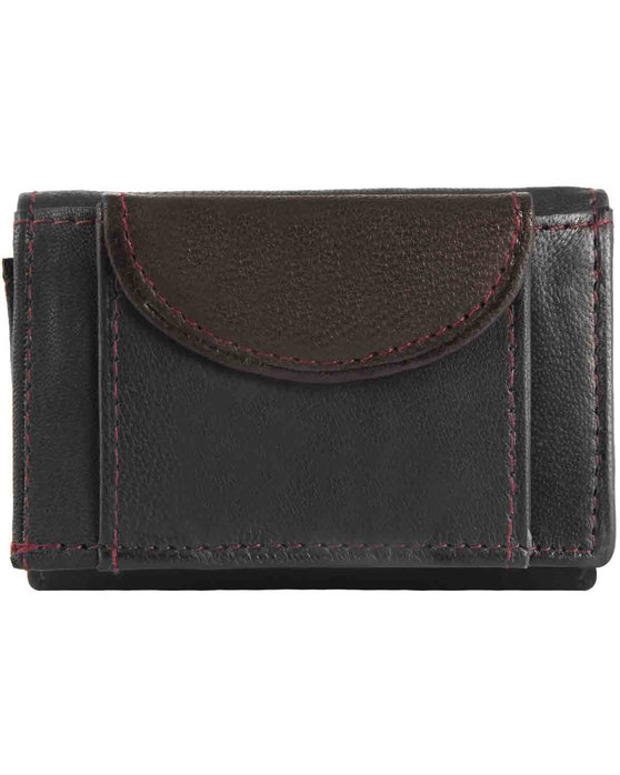 Black Leather Wallet with Keychain