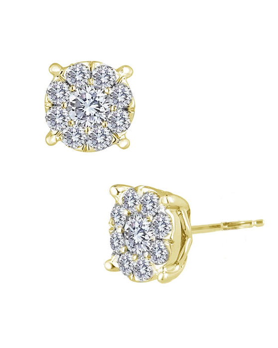 18ct Gold Earrings with Diamonds by SAVVIDIS