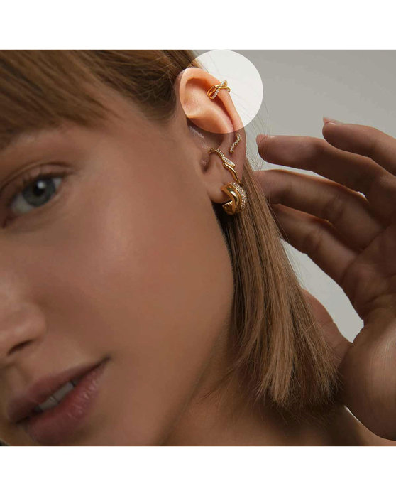 Σκουλαρίκια ALEYOLE Contour Gold Ear Cuff