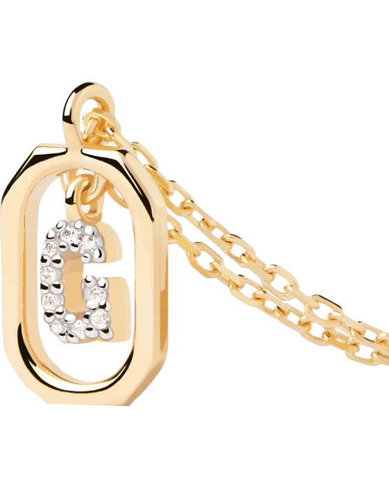 PDPAOLA Letters Mini Letter G Necklace made of 18ct-Gold-Plated Sterling Silver