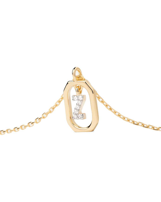 PDPAOLA Letters Mini Letter Z Necklace made of 18ct-Gold-Plated Sterling Silver