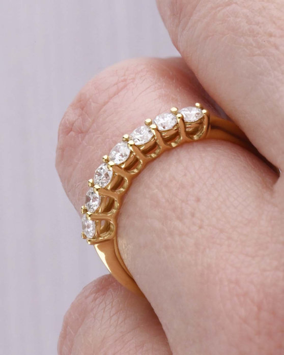18ct Gold Eternity Ring with Diamonds by Savvidis (No 54)
