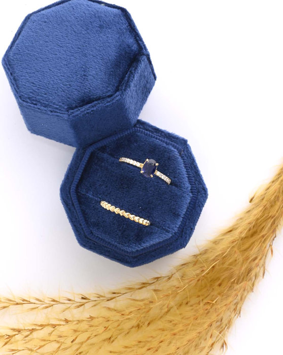 Δαχτυλίδι SAVVIDIS από χρυσό 18Κ με ζαφείρι και διαμάντια (No 53)