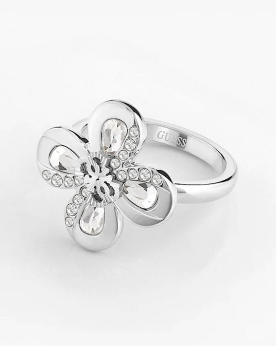 GUESS Amazing Blossom Stainless Steel Ring with Zircons (No 54)