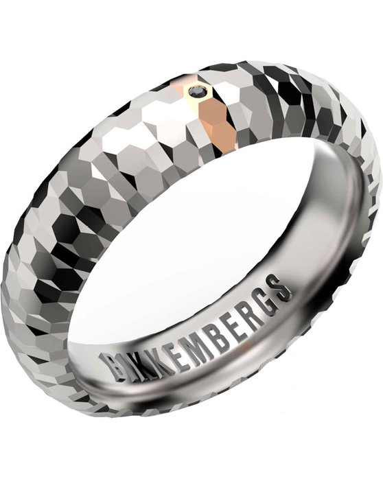 Δαχτυλίδι BIKKEMBERGS Geometrics από ανοξείδωτο ατσάλι με διαμάντια (No 22)