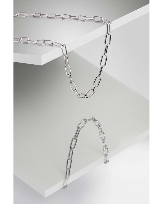 Αλυσίδα DOUKISSA NOMIKOU Long Silver Plated Stainless Steel Chain