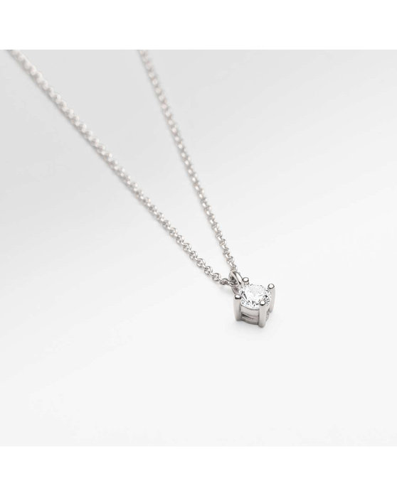 ESPRIT Belle Rhodium Plated Sterling Silver Necklace with Zircons