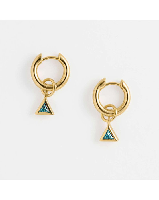 Σκουλαρίκια ESPRIT Triangle από επιχρυσωμένο Ασήμι 925 με ζιργκόν