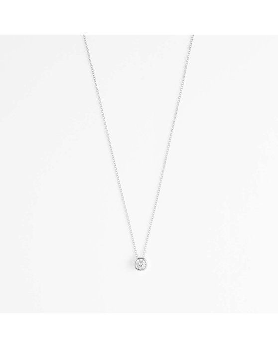ESPRIT Purity Rhodium Plated Sterling Silver Necklace with Zircons