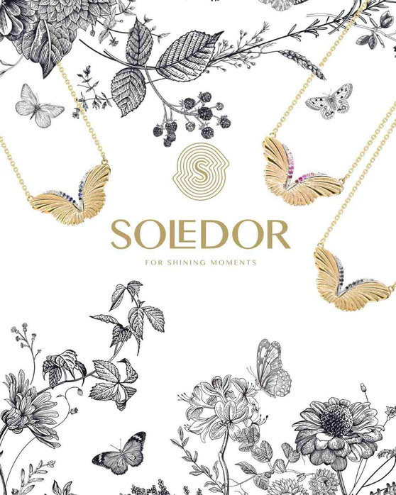SOLEDOR 14ct Gold Necklace THE LOVE EFFECT with Diamonds