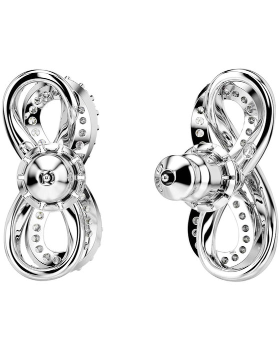 SWAROVSKI White Hyperbola stud earrings Infinity