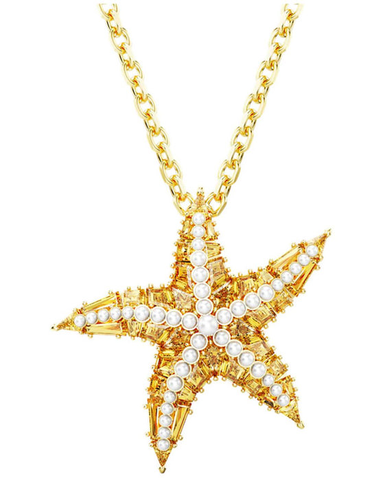 SWAROVSKI Gold Tone Idyllia Pendant Starfish