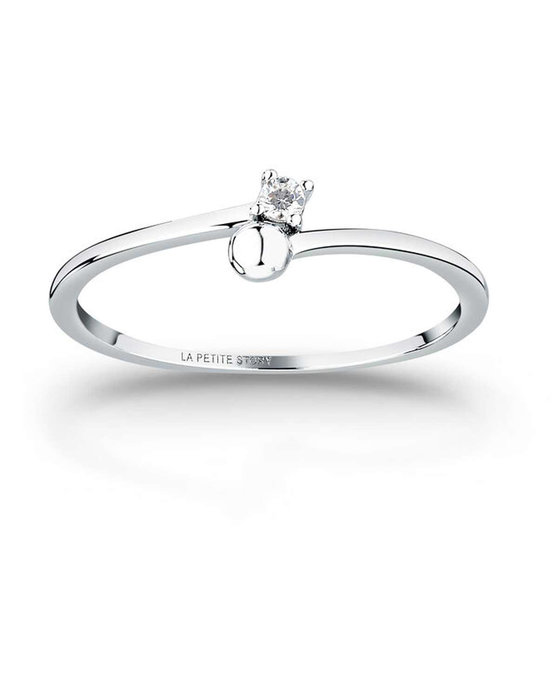 LA PETITE STORY Silver Collection Sterling Silver Ring with Zircons (No 12)