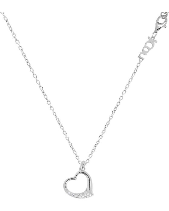 JCOU Wildheart Rhodium-Plated Sterling Silver Necklace with Zircons