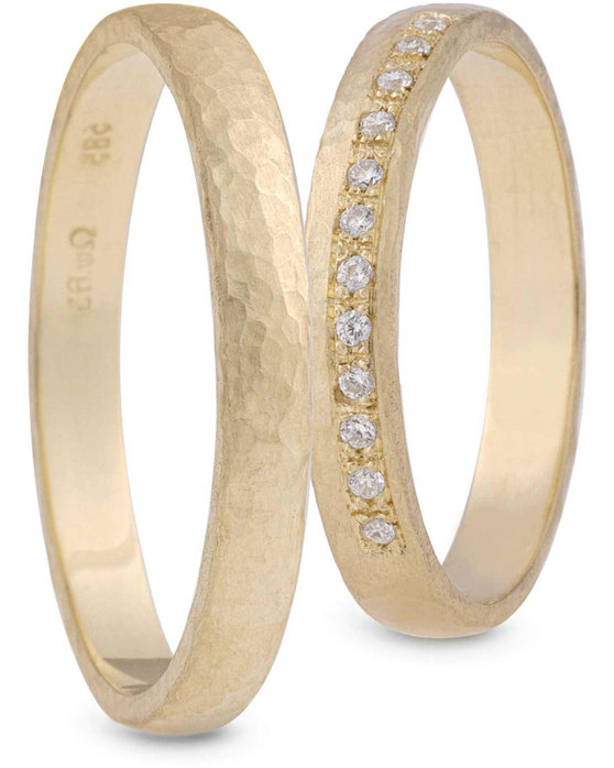 Wedding Rings in 9ct Pink Gold
