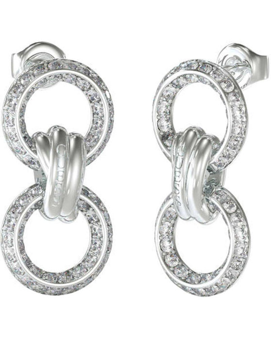 GUESS Knot You Stainless Steel Earrings with Zircons