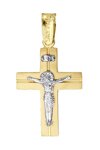 Βαπτιστικός σταυρός 14K Χρυσό και Λευκόχρυσο  SAVVIDIS