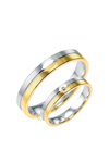 Wedding rings from 14ct Gold and Whitegold with Diamond
