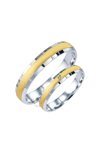 Wedding rings from 14ct Gold and Whitegold with Diamond