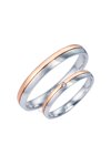 Wedding rings from 18ct Rose Gold and Whitegold with Diamond