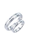 Wedding rings from 18ct whitegold and Diamond