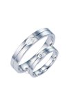 Wedding rings from 14ct whitegold and Diamond
