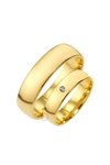 Wedding rings from 18ct Gold with Diamond