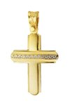 Βαπτιστικός σταυρός 14Κ Χρυσό με Ζιρκόν TRIANTOS