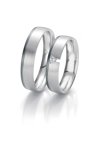 Wedding rings from 14ct Whitegold with Diamond  Breuning