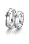 Wedding rings from 14ct Whitegold with Diamond Breuning