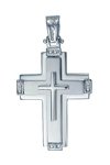 Cross 14ct White Gold with Diamonds by FaCaDoro