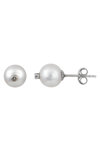 Earrings 18ct White Gold by SAVVIDIS with Diamonds and Pearl