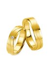 Wedding rings in14ct Gold with Diamond Breuning