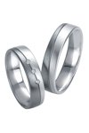 Wedding rings in 14ct Whitegold with Diamonds Breuning