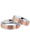 Wedding rings in Silver 925 Sterling Silver and 14ct Gold with Diamonds Breuning