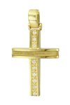 Βαπτιστικός σταυρός 14 Καράτια  Χρυσό με Ζιρκόν SAVVIDIS
