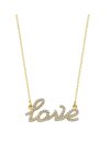 Necklace Love The Love Collection 14ct gold with Zircon FaCaDoro