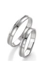 Wedding rings in 8ct Whitegold with Diamond