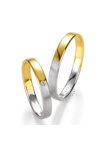 Wedding rings in 8ct Gold and Whitegold with Diamond Benz
