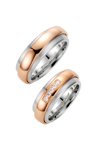 Wedding rings in 14ct Rose Gold and Whitegold with Diamonds Breun