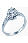 Solitaire ring 14ct Whitegold with Zircon